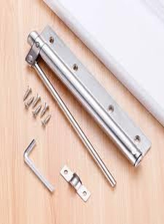 VIBRAL Automatic Door Closer for Lightweight Door, Aluminum Alloy Light Duty Surface Mounted, Spring Loaded Safety Adjustable Self-Closing Gate Hinge with Screws for Home, Office, Hotel Pack of 1 - Image 1